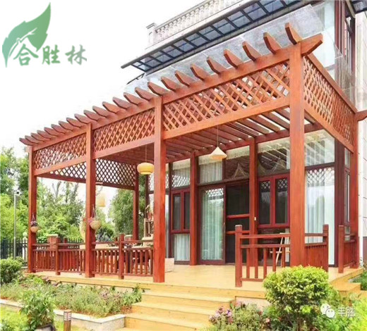 防腐木花架